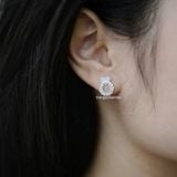  Hoa tai Bạc S925 GG tim tròn 