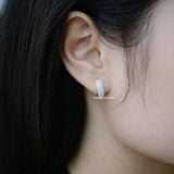  Hoa tai Bạc S925 Khoen 3line 