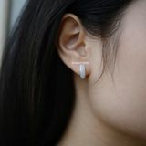  Hoa tai Bạc S925 Khoen 3line 