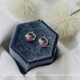  Hoa tai Bạc S925 Khoen Dâu 