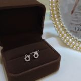  Hoa tai Bạc S925 Nơ tròn 