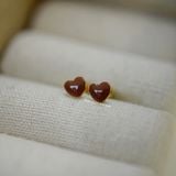  Hoa tai Titan Bi Brown heart 