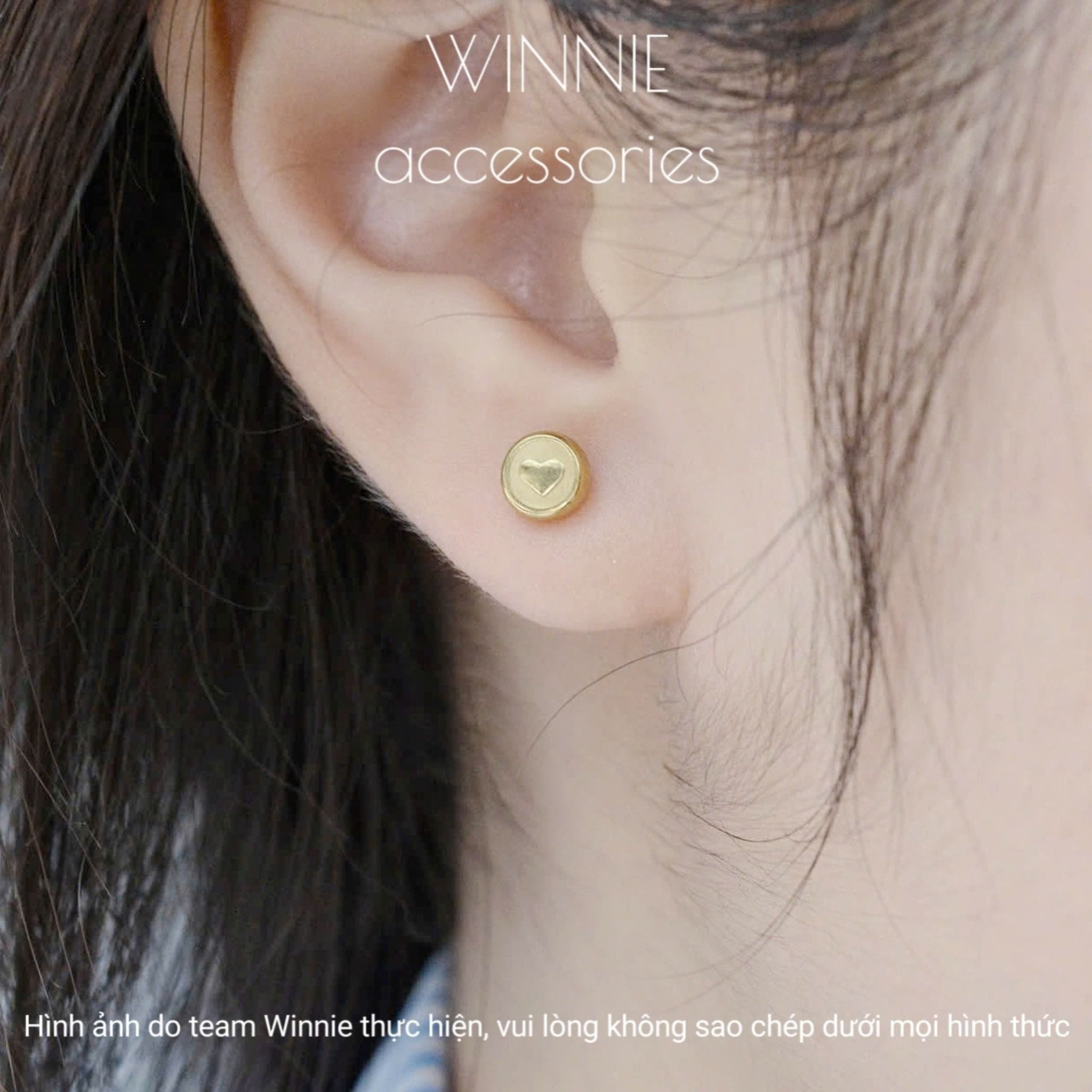  Hoa tai titan Bi tim tròn 