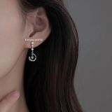  Hoa tai Bạc S925 Blue moon 