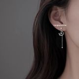  Hoa tai Bạc S925 Blue moon 