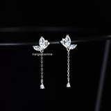  Hoa tai Bạc S925 Bướm dangle 