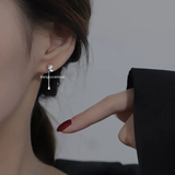  Hoa tai Bạc S925 Bướm dangle 