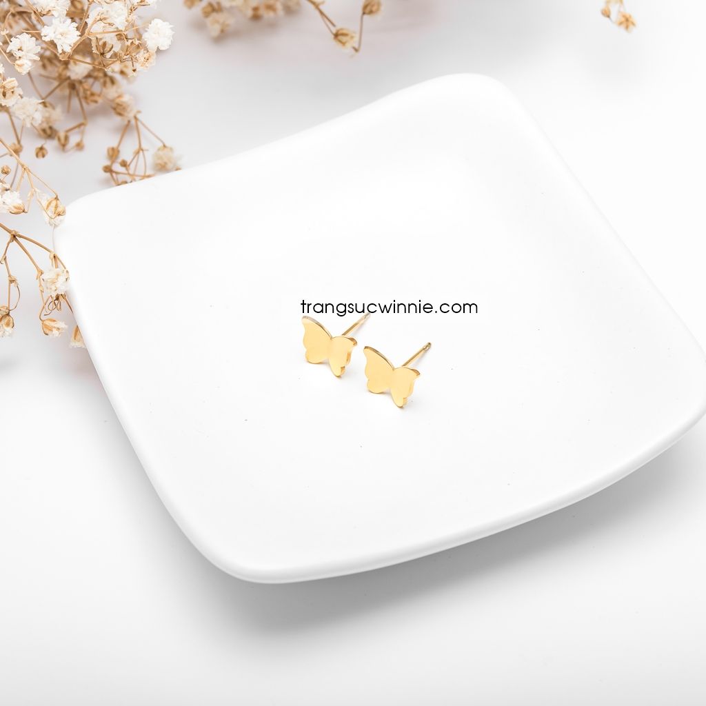  Hoa tai titan Bướm gold 
