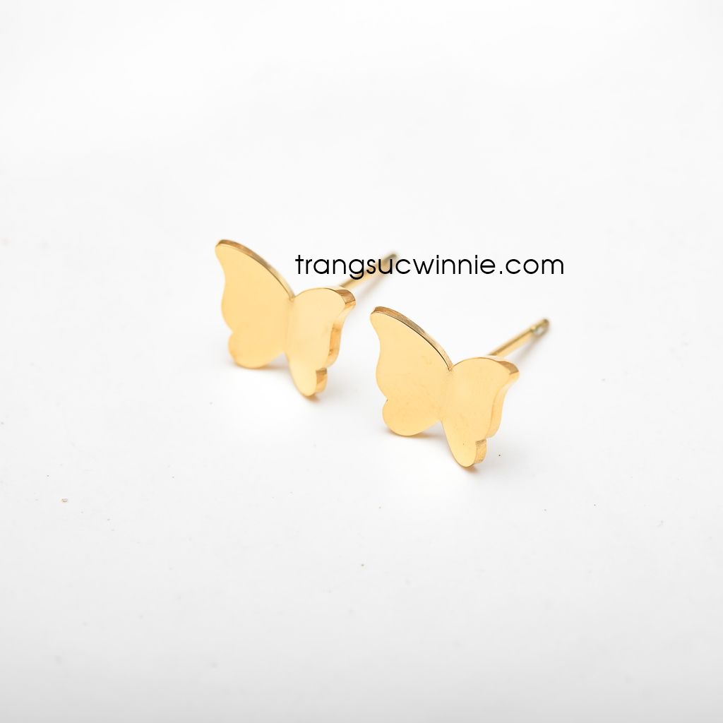  Hoa tai titan Bướm gold 