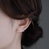  Hoa tai Bạc S925 Bướm pastel 
