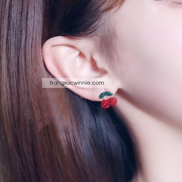  Hoa tai titan Cherry đỏ VG 