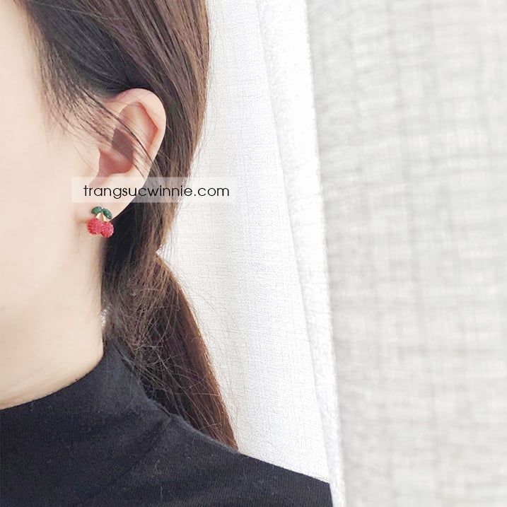  Hoa tai titan Cherry đỏ VG 
