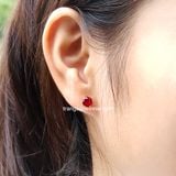  Hoa tai titan Diamond đỏ 