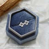  Hoa tai Bạc S925 Hoa 4 cánh 