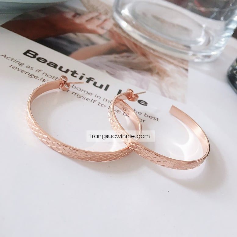  Hoa tai titan hoop crystal 