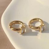  Hoa tai titan Jade vuông 