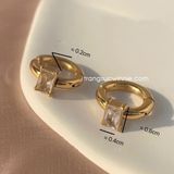  Hoa tai titan Jade vuông 