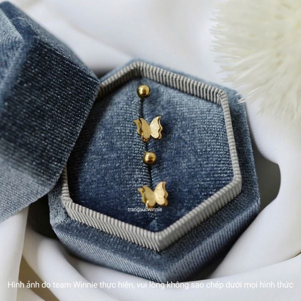  Hoa tai titan JK Bướm matte 