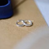  Hoa tai Bạc S925 Khoen đá min 