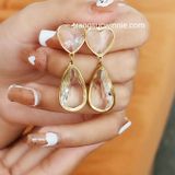  Hoa tai titan Kim cương tim 