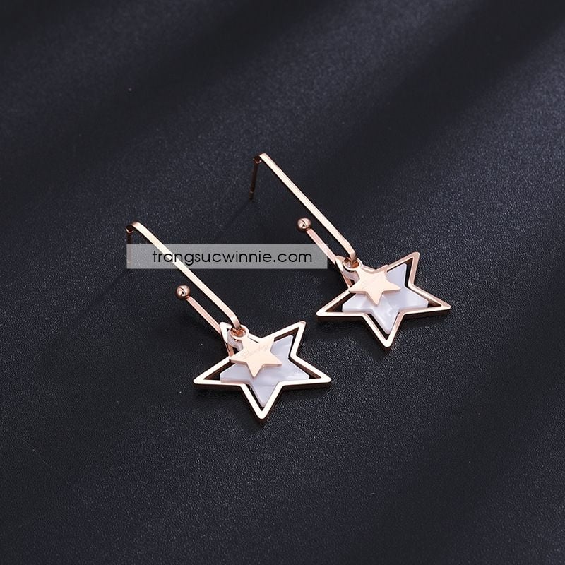  Hoa tai titan Nacre Star 