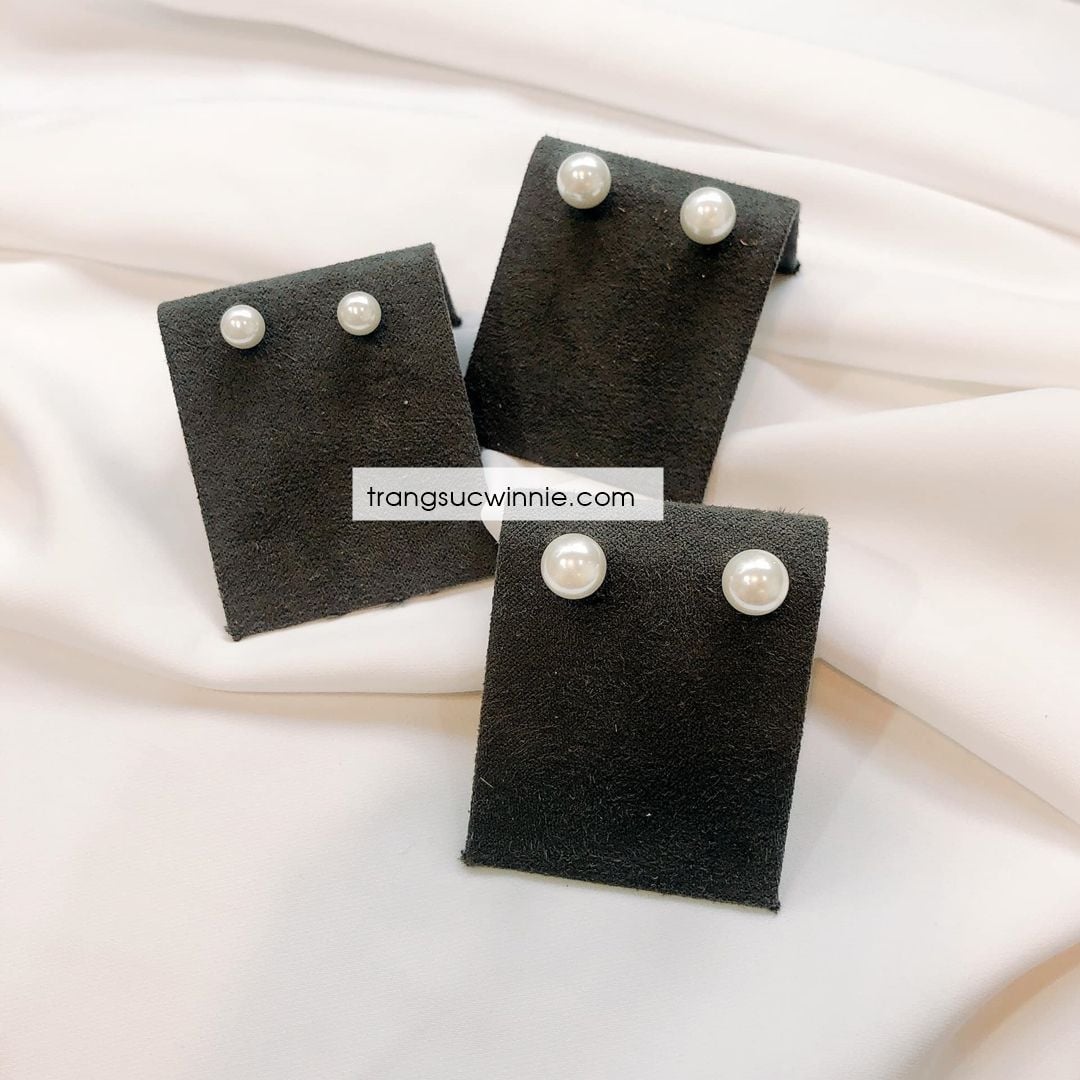  Hoa tai Ngọc trai 8mm B 