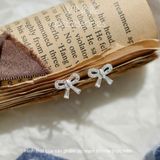  Hoa tai Bạc S925 Nơ đá 