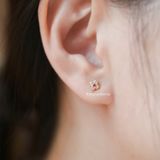  Hoa tai Bạc S925 Pink Bloom 