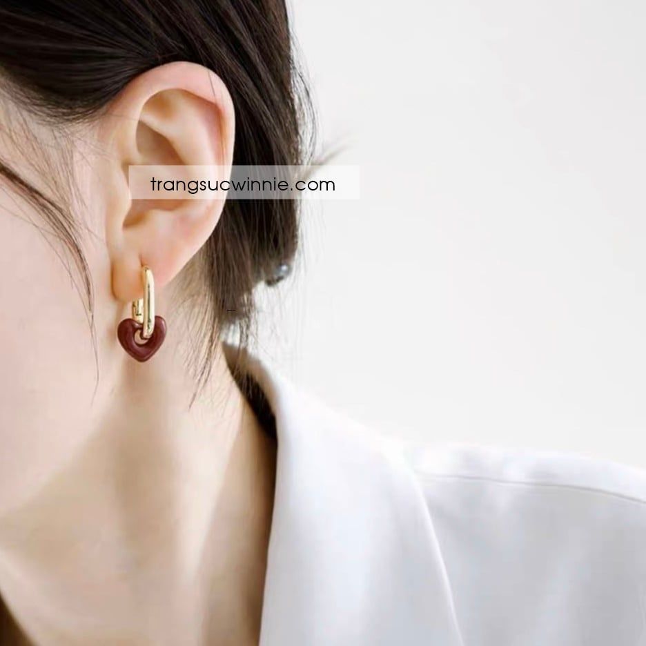  Hoa tai titan Red heart 