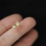  Hoa tai Bạc S925 Retro Opal 