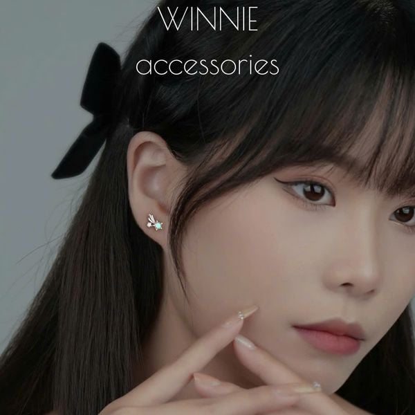  Hoa tai Bạc S925 Sao Băng 