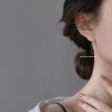  Hoa tai Bạc S925 Star wave 