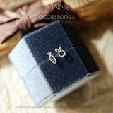  Hoa tai Bạc S925 Thỏ carrot 