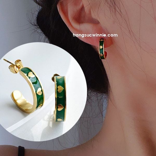  Hoa tai titan Khoen tim xanh 