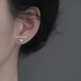  Hoa tai Bạc S925 Tim nhí 