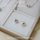  Hoa tai Bạc S925 Tim ú 