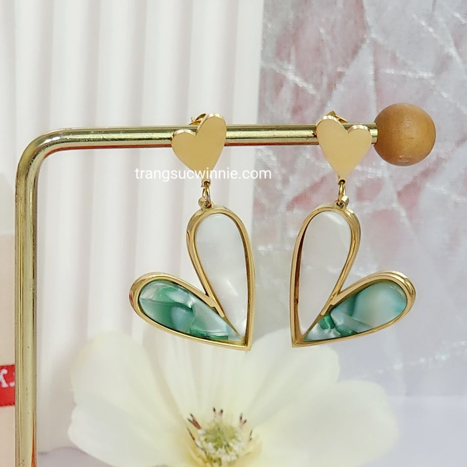  Hoa tai titan Tim xà cừ xanh 