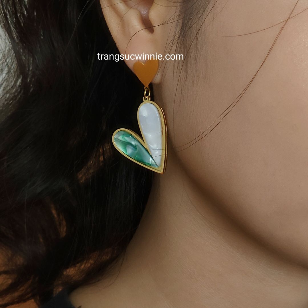  Hoa tai titan Tim xà cừ xanh 