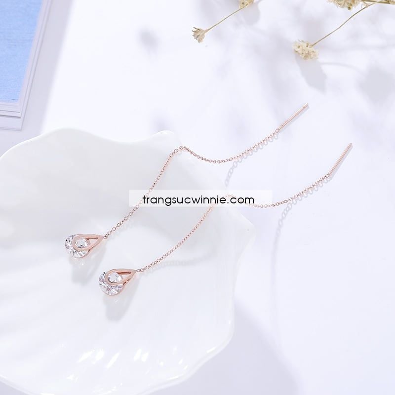  Hoa tai titan Waterdrop dây 