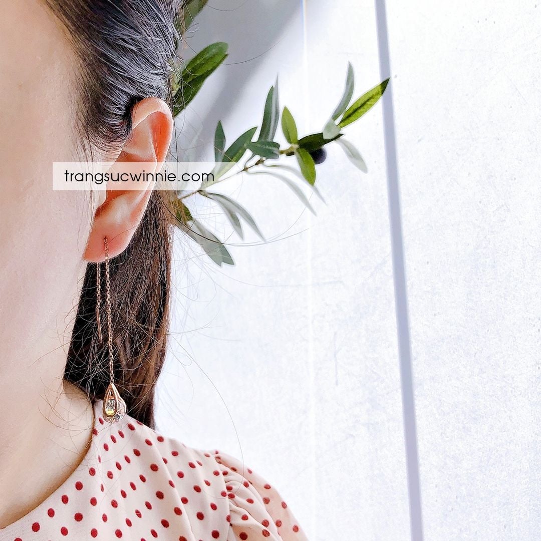  Hoa tai titan Waterdrop dây 