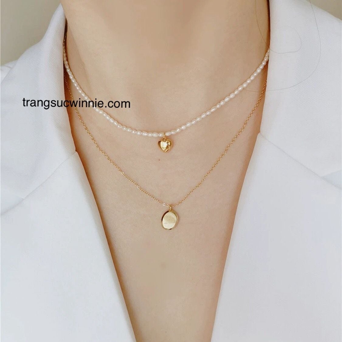  Dây chuyền Tiffany pearl 