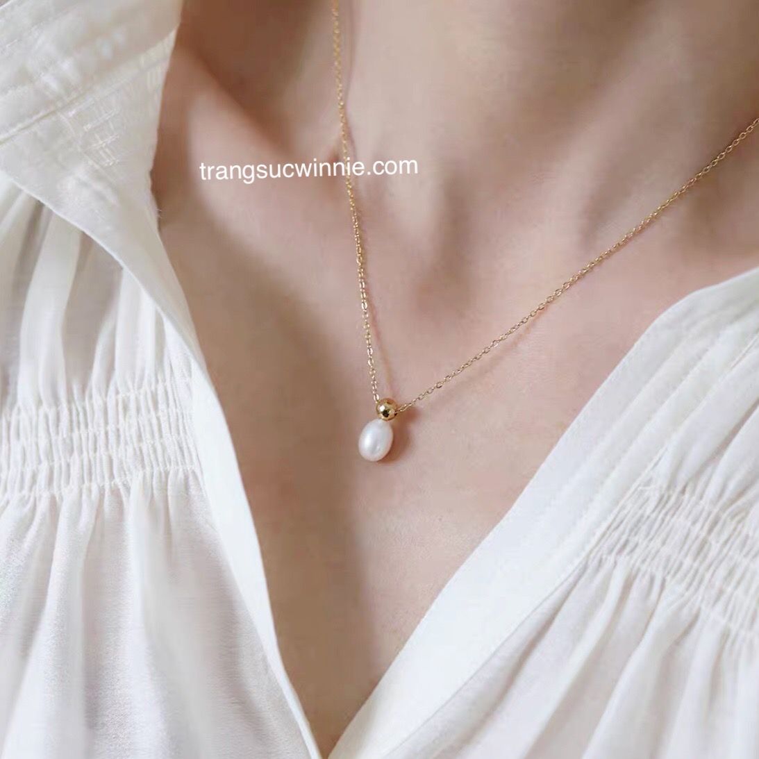  Dây chuyền Pearl drop 