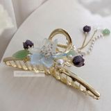  Kẹp tóc Hoa sen xanh 