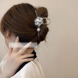  Kẹp tóc hoa trà trắng 