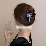  Kẹp tóc hồng nhung đen 