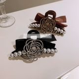  Kẹp tóc hồng nhung đen 