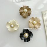  Kẹp nửa Hoa 4 cánh be 