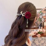  Kẹp ngang Hồng nhung đơn 