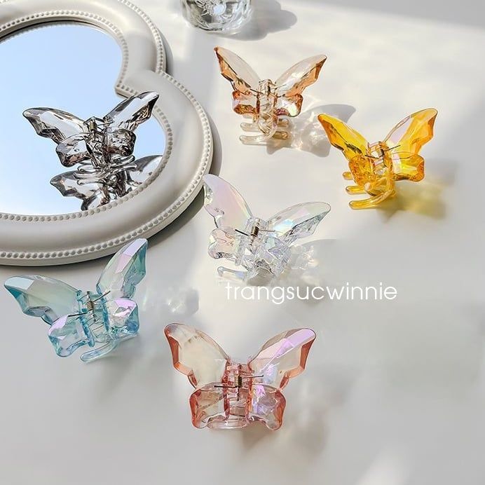  Kẹp tóc Bướm Crystal 