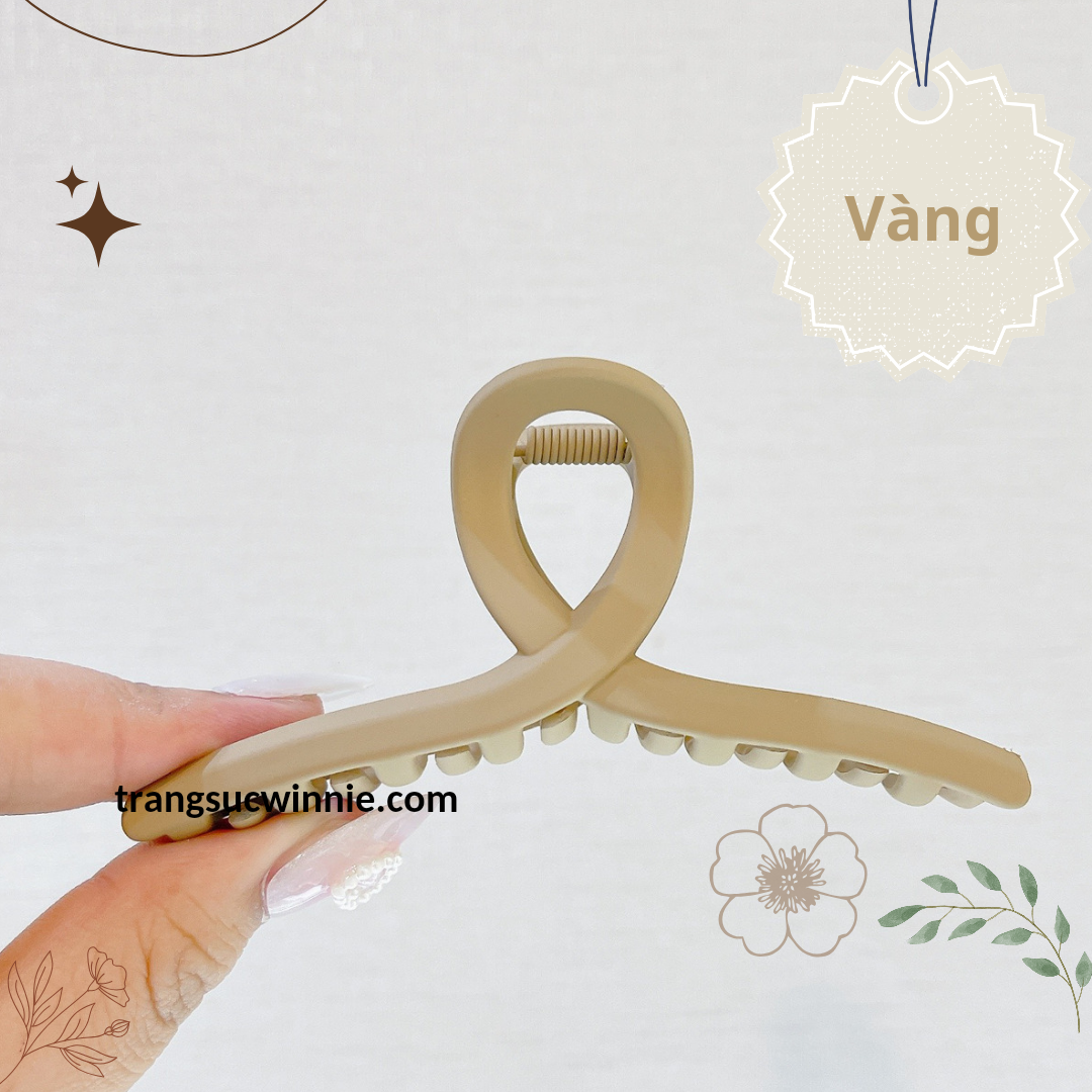  Kẹp tóc chéo nhám 11cm 